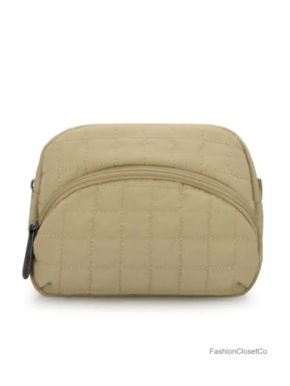 Quilted Puffer Makeup Bag for Women, Travel Toiletry Organizer Case, E-Tree